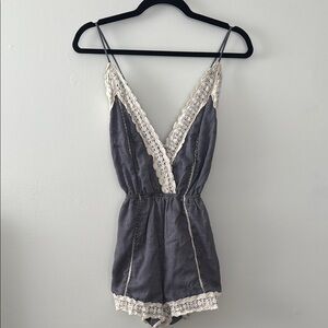 Lace Trim Romper